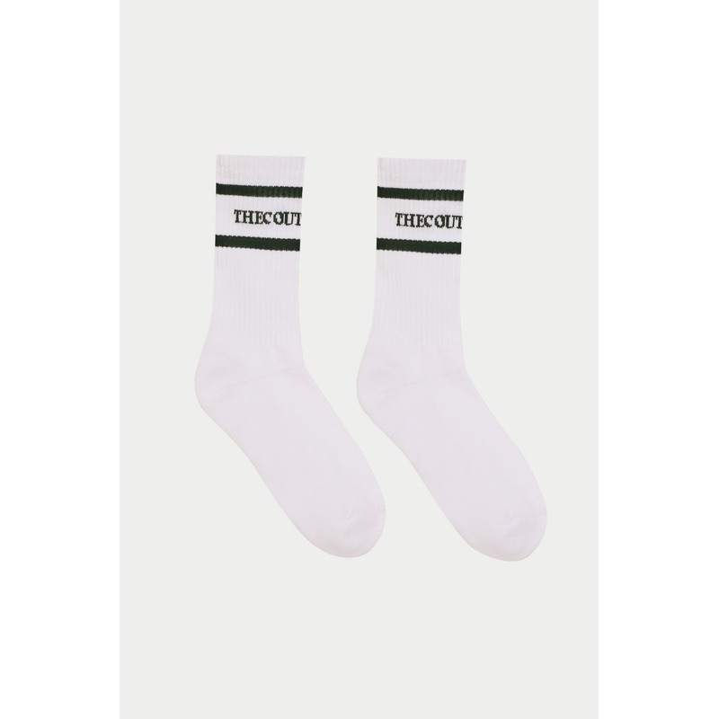 DOUBLE STRIPE COPYRIGHT SOCK – FOREST