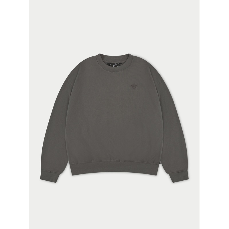 EMBLEM OVERSIZED SWEATSHIRT – CHARCOAL