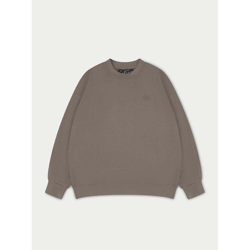 EMBLEM OVERSIZED SWEATSHIRT – COCOA