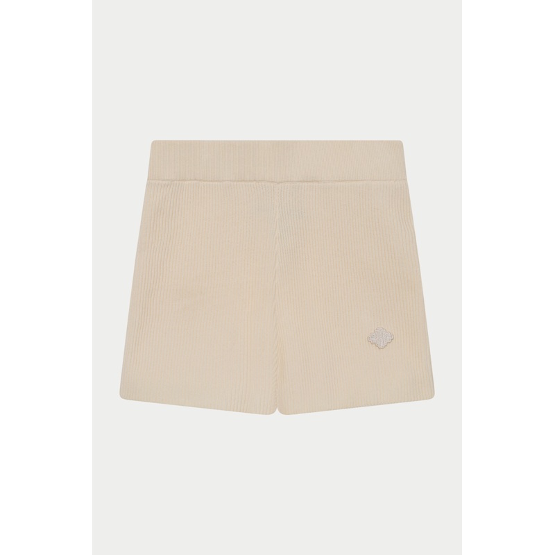 KNITTED MINI SHORTS – BUTTERMILK