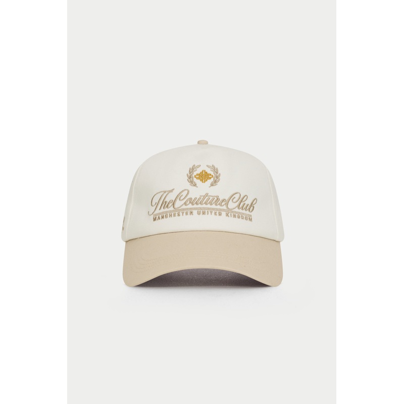 LAUREL EMBROIDERY CAP – BEIGE|ONESIZE