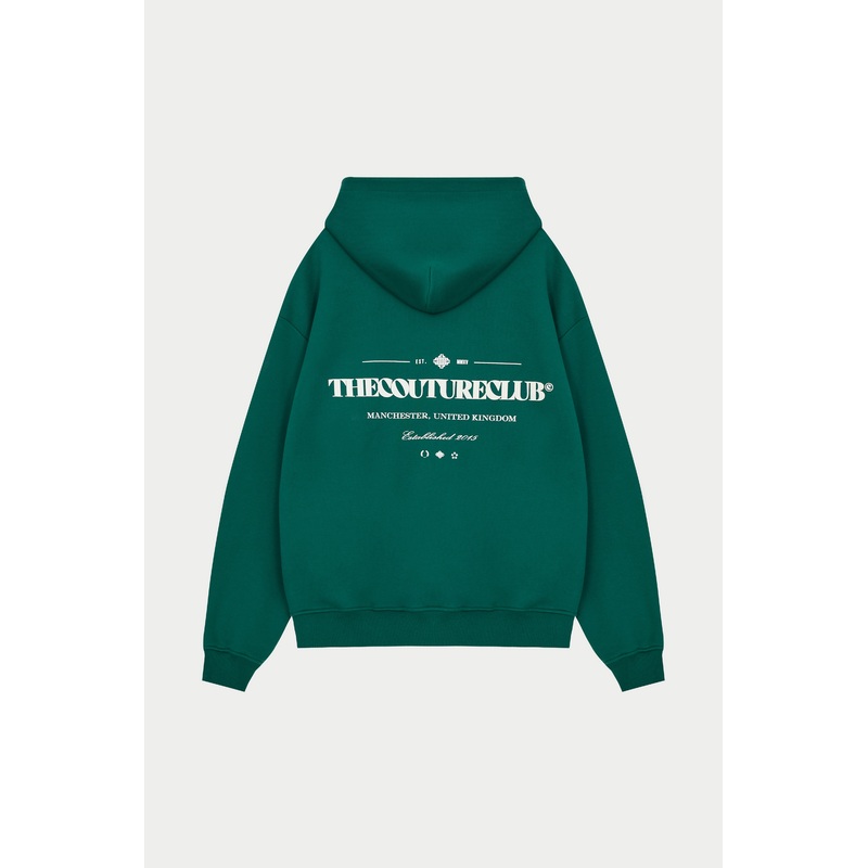 MIXED FONT GRAPHIC HOODIE – GREEN