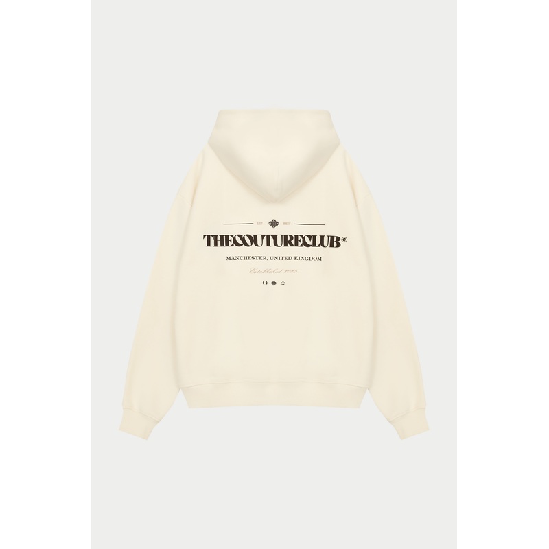MIXED FONT GRAPHIC HOODIE – OFF WHITE