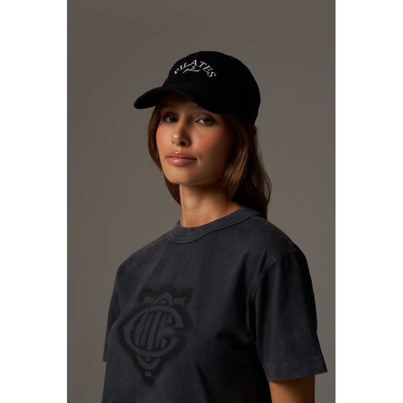 PILATES & PINOT CAP – BLACK|ONE SIZE