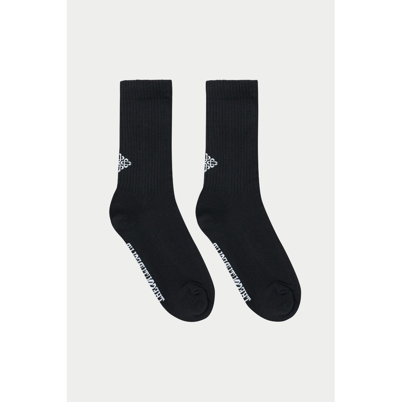 REVERSE EMBLEM COPYRIGHT SOCKS – BLACK