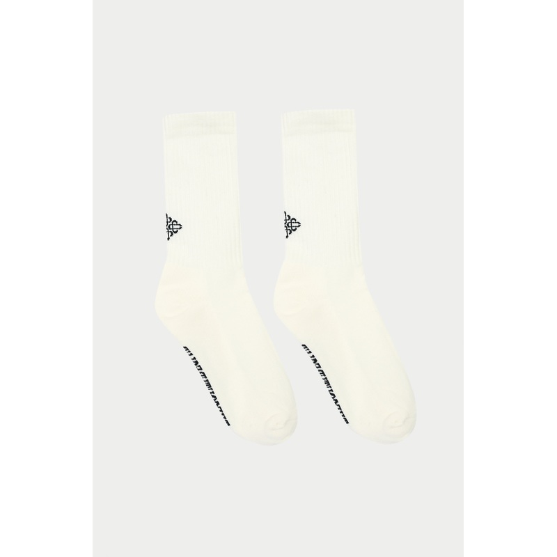 REVERSE EMBLEM COPYRIGHT SOCKS – OFF WHITE