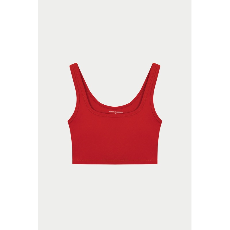 SCULPTING STRETCH EMBLEM SPORTS BRA – RED