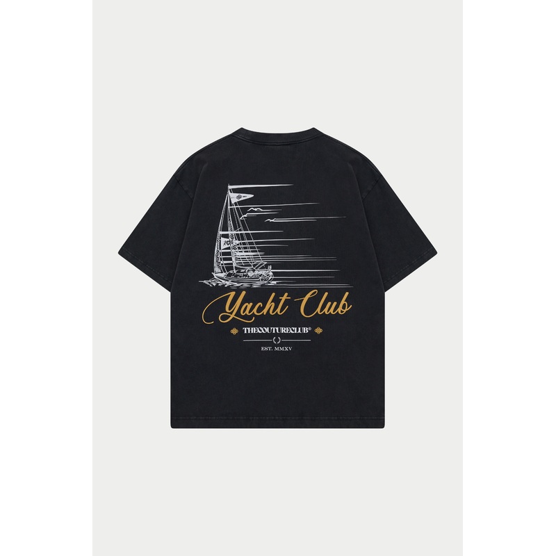 YACHT CLUB GRAPHIC T-SHIRT – WASHED BLACK