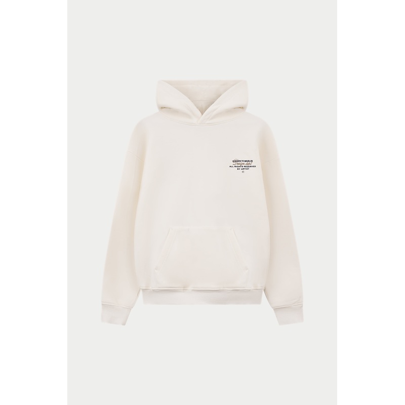 DESIGN DEPARTMENT CHEST PRINT HOODIE – OFF WHITE