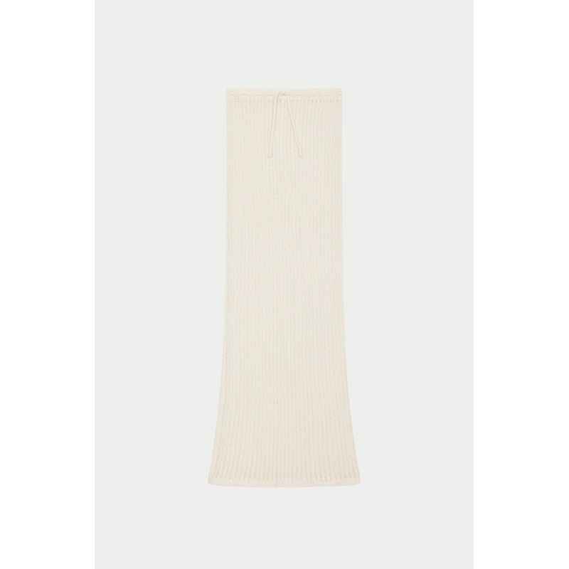 LADDER KNIT MAXI SKIRT – CREAM