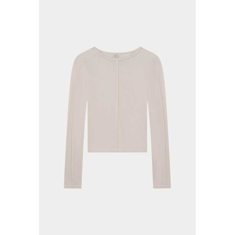 LONG SLEEVE SLUB TOP – WHITE|UK4|UK6|UK8|UK10|UK12|UK14|UK16|UK18