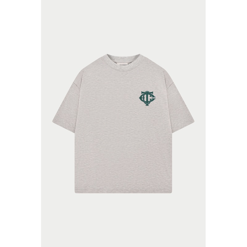 MONOGRAM EMBLEM T-SHIRT – GREY MARL