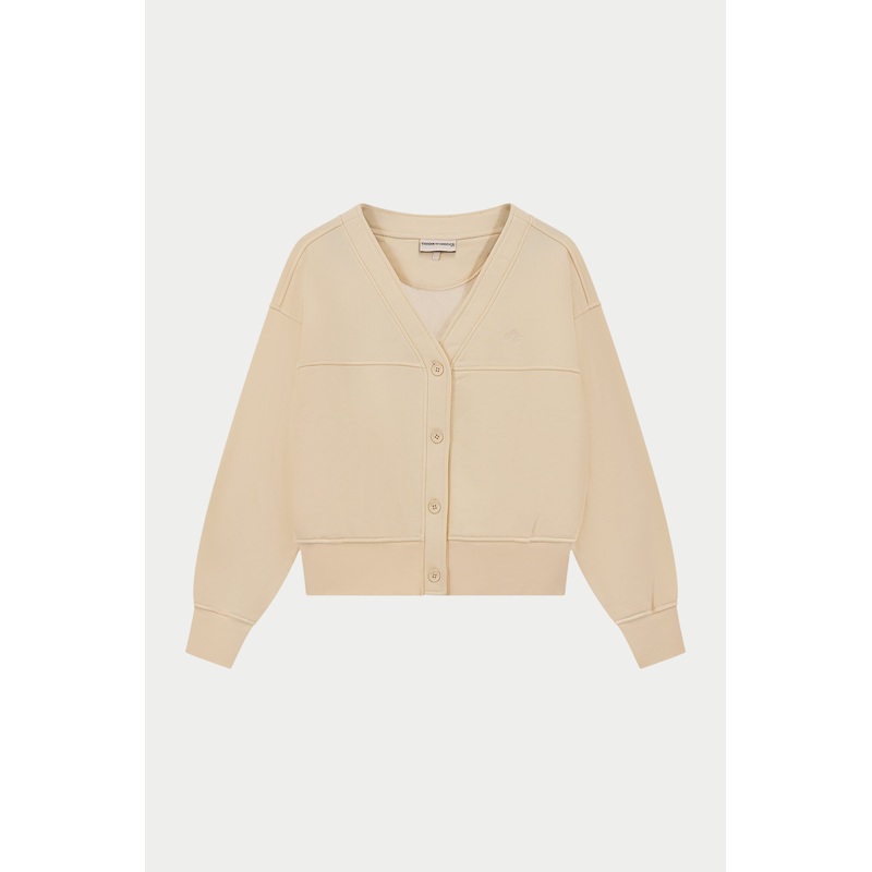 OVERSIZED JERSEY CARDIGAN – BUTTERMILK