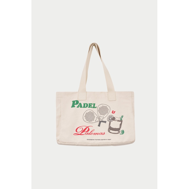 PADEL & PALOMAS LARGE TOTE BAG – OFF WHITE
