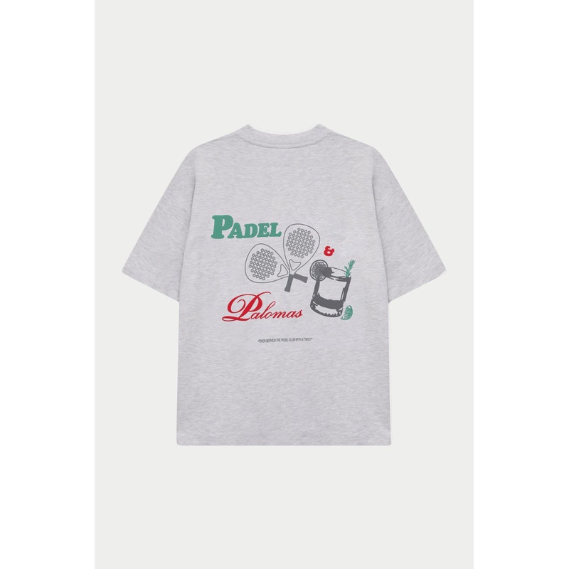 PADEL & PALOMAS T-SHIRT – GREY MARL