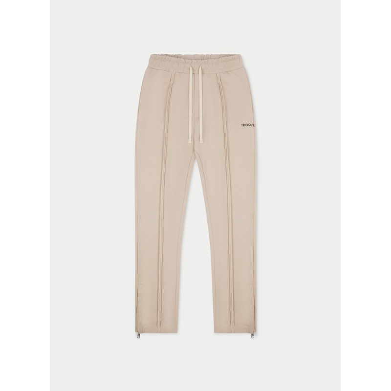RAW SEAM STRAIGHT LEG JOGGERS – BEIGE