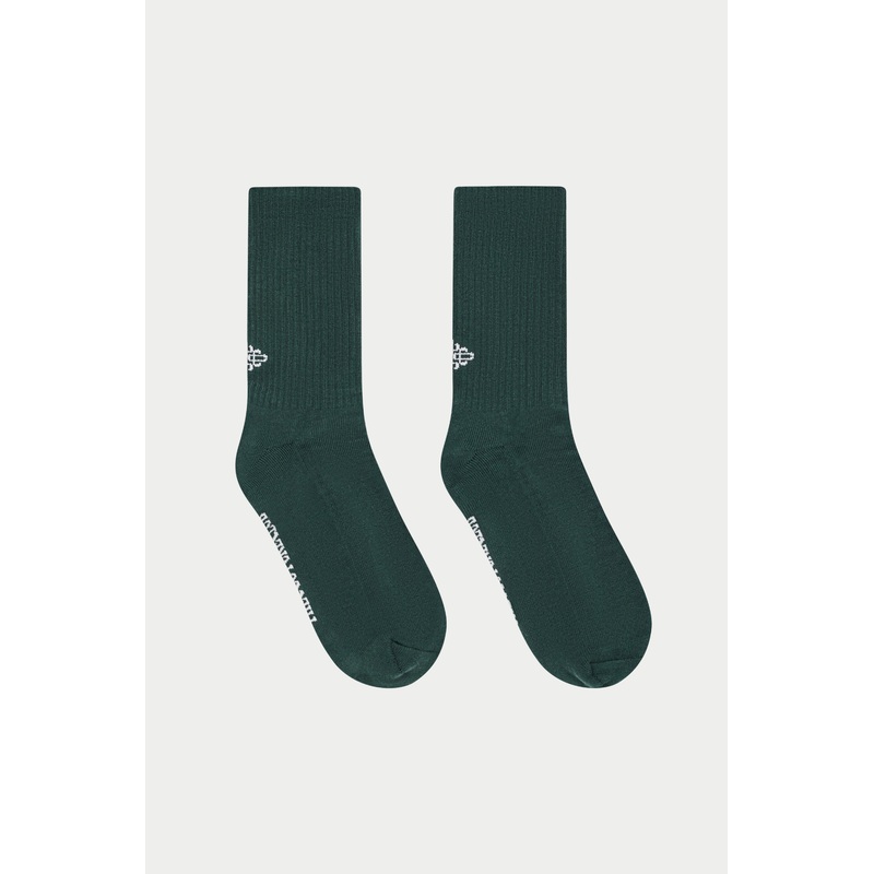 REVERSE EMBLEM COPYRIGHT SOCKS – FOREST GREEN