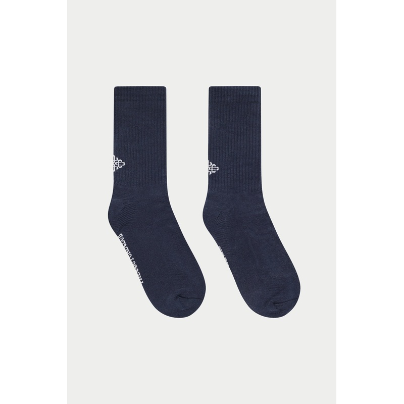 REVERSE EMBLEM COPYRIGHT SOCKS – NAVY