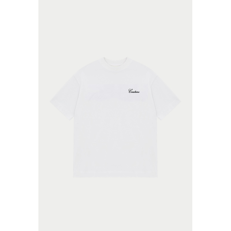 SCRIPT EMBROIDERED T-SHIRT – WHITE