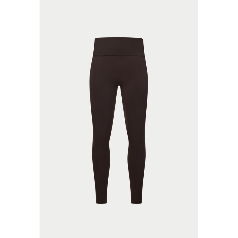 SCULPTING STRETCH EMBLEM LEGGINGS – CHOCOLATE