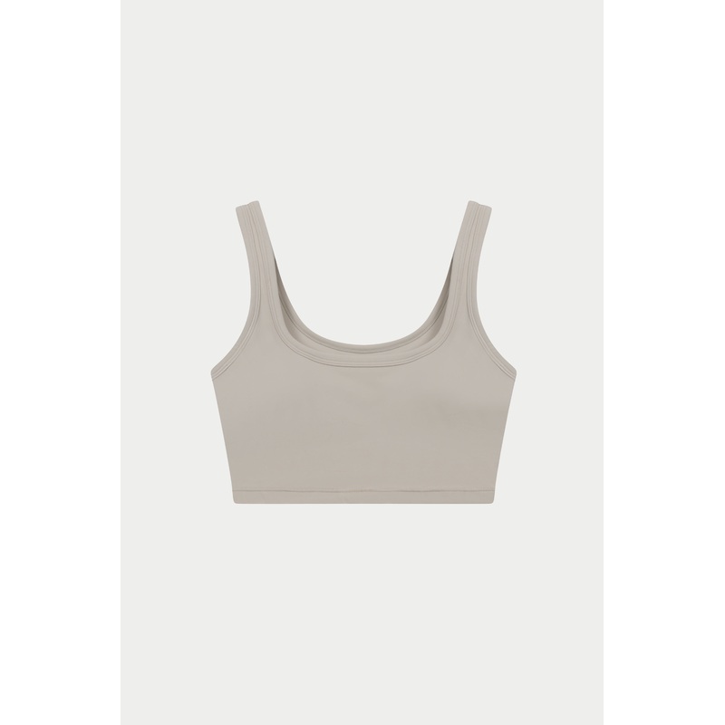 SCULPTING STRETCH EMBLEM SPORTS BRA – BONE