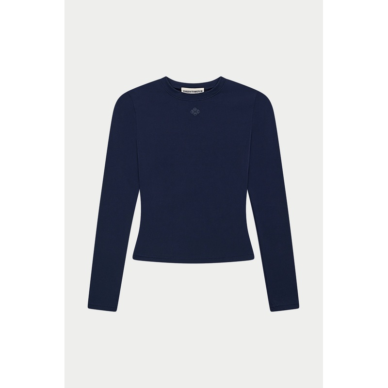 SCULPTING STRETCH LONG SLEEVE TOP – DARK NAVY