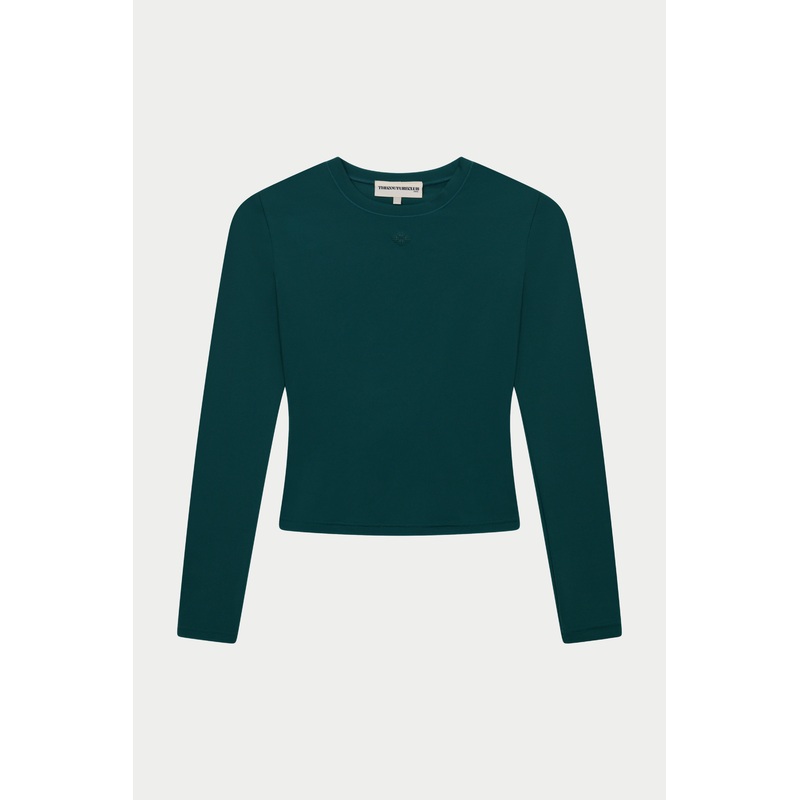 SCULPTING STRETCH LONG SLEEVE TOP – FOREST GREEN