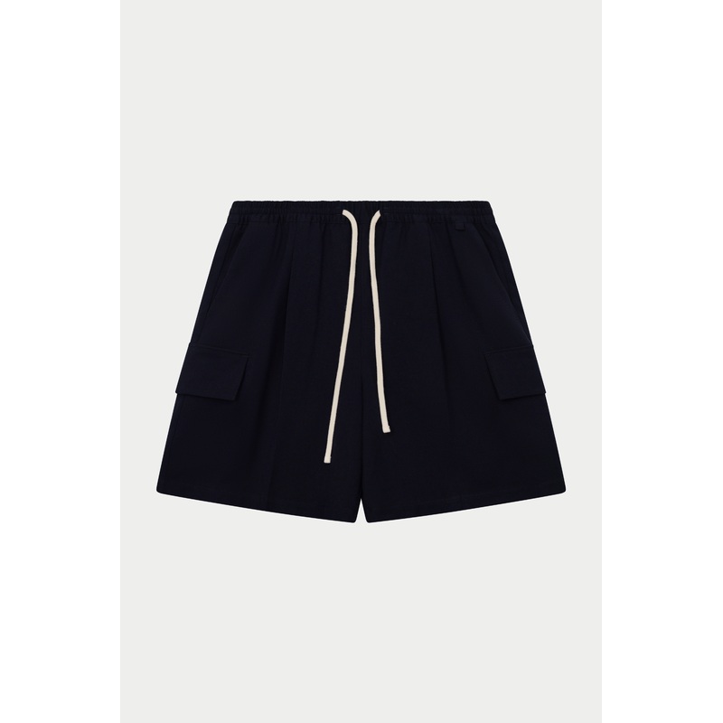 WIDE LEG SIDE POCKET SHORTS – NAVY