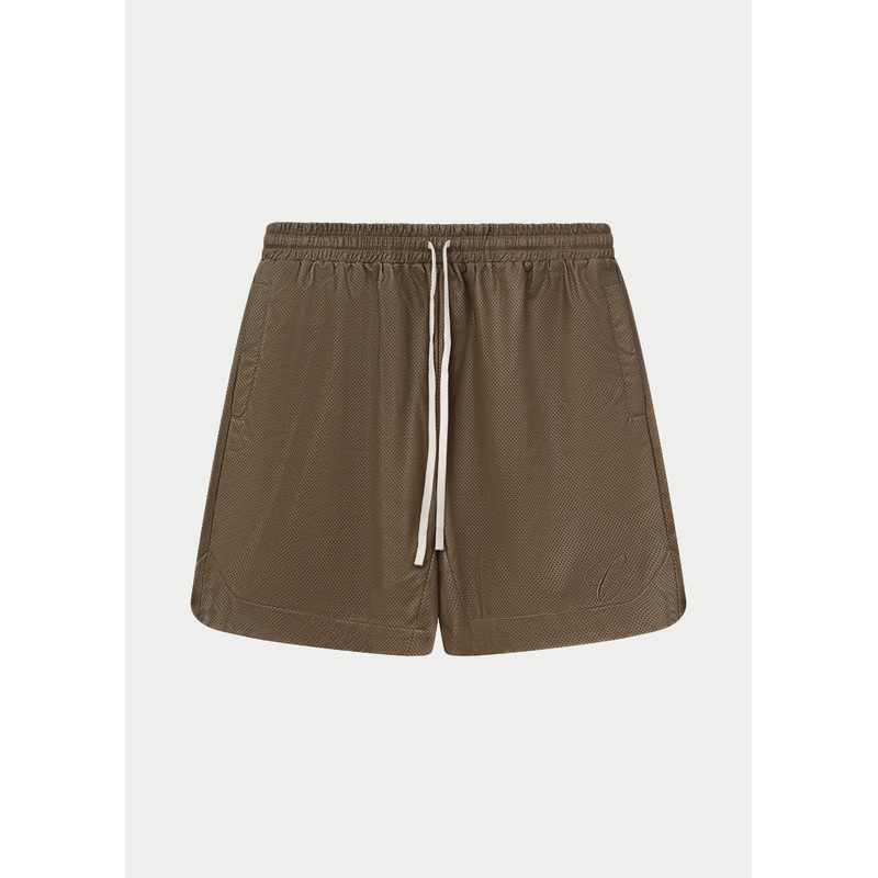 AIRTEX FAUX LEATHER SHORTS – BROWN