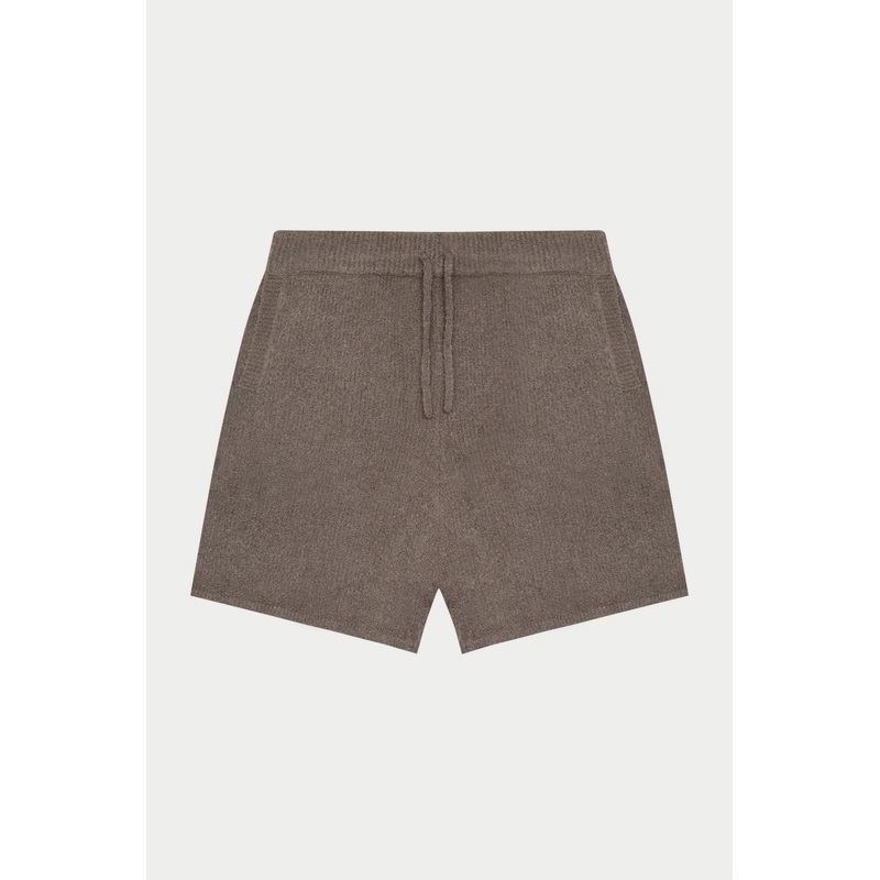 BOUCLE KNIT SHORTS – BROWN|XS|S|M|L|XL|XXL