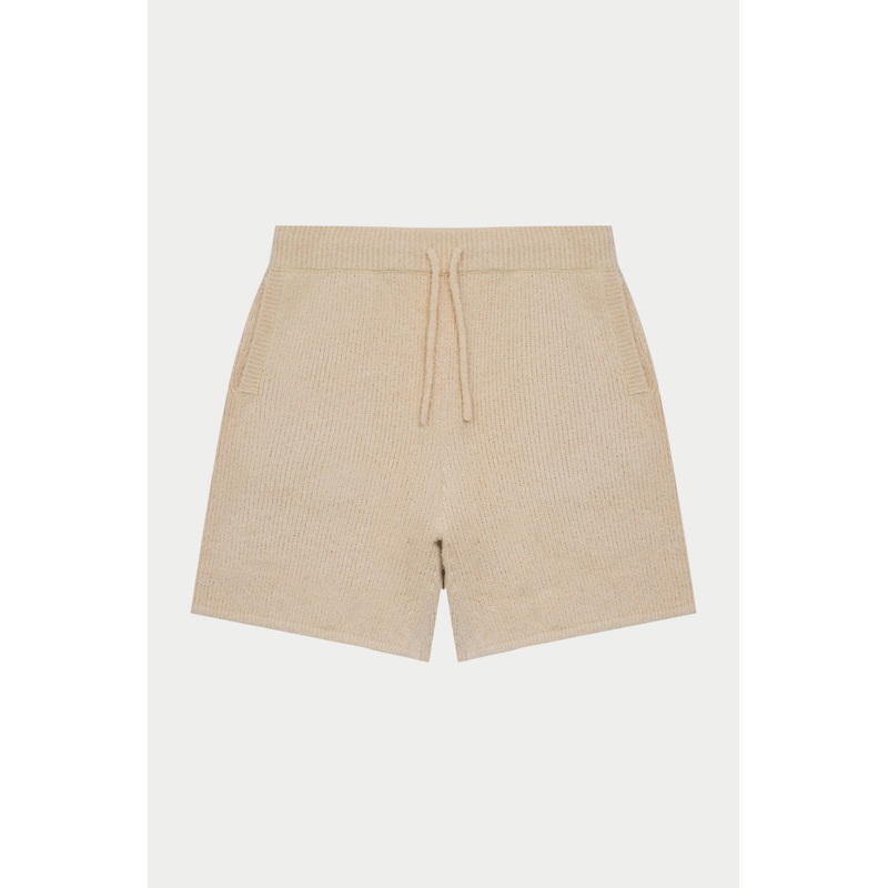 BOUCLE KNIT SHORTS – STONE|XS|S|M|L|XL|XXL