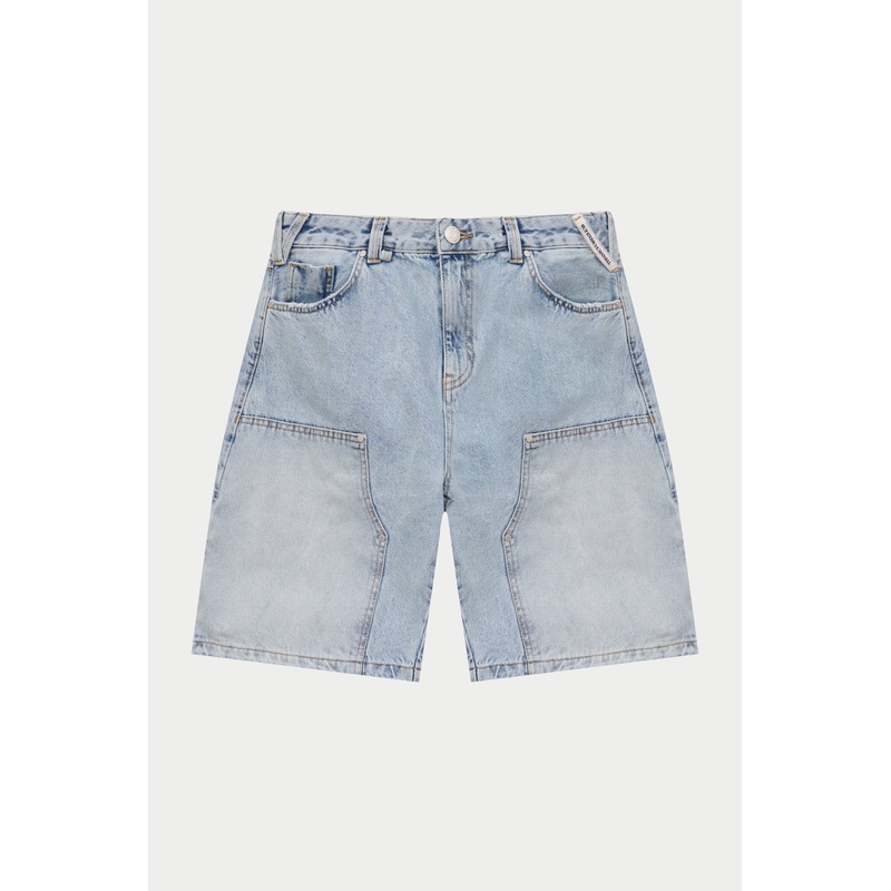 DENIM CARPENTER SHORTS – BLUE WASH