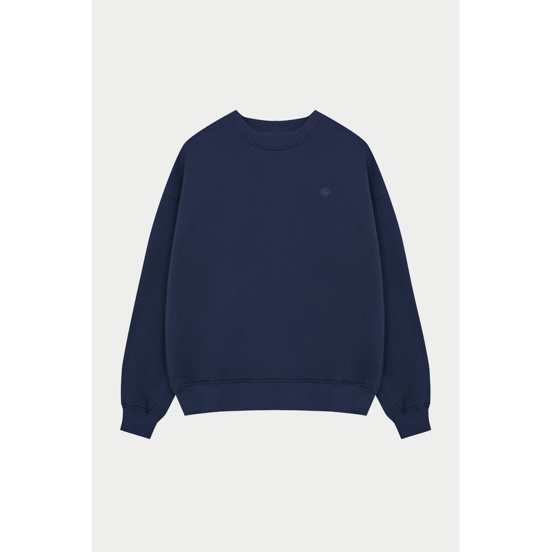 EMBLEM EMBROIDERED SWEATSHIRT – NAVY