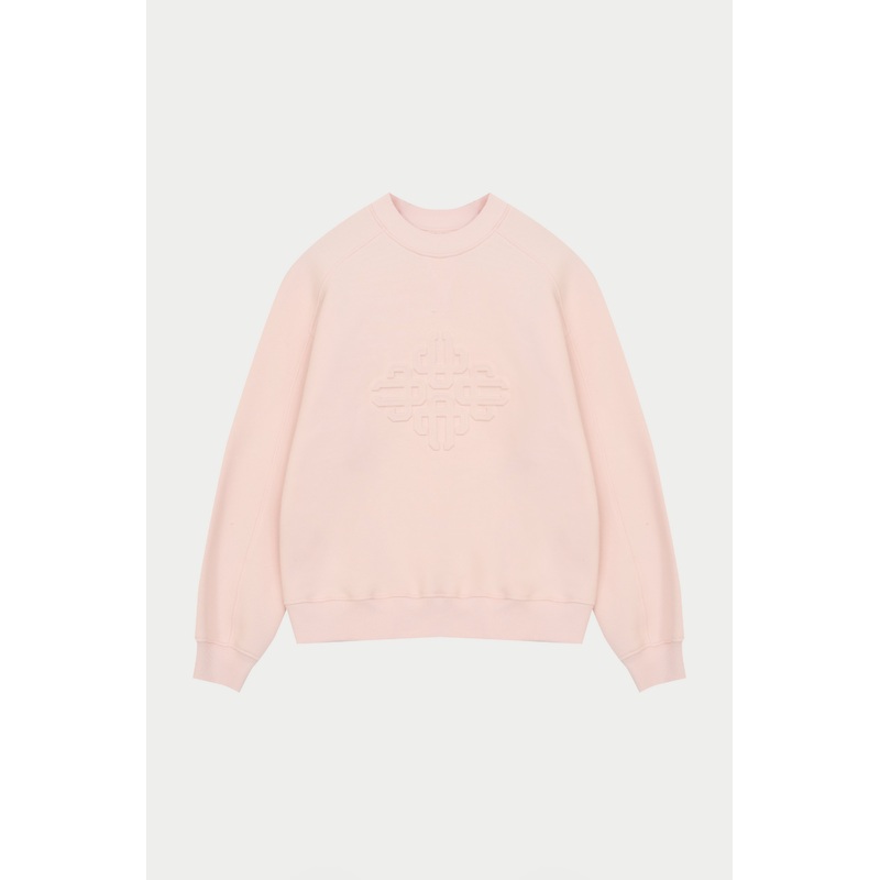 EMBOSSED SWEATSHIRT – PINK|UK4|UK6|UK8|UK10|UK12|UK14|UK16