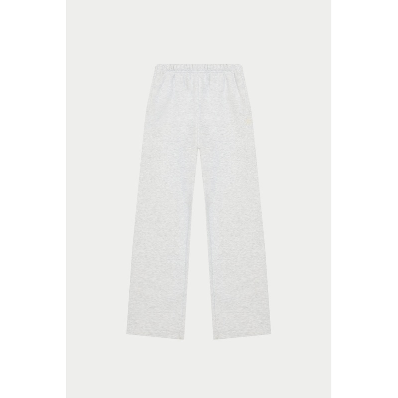 EMBROIDERED CREST RELAXED JOGGERS – GREY MARL