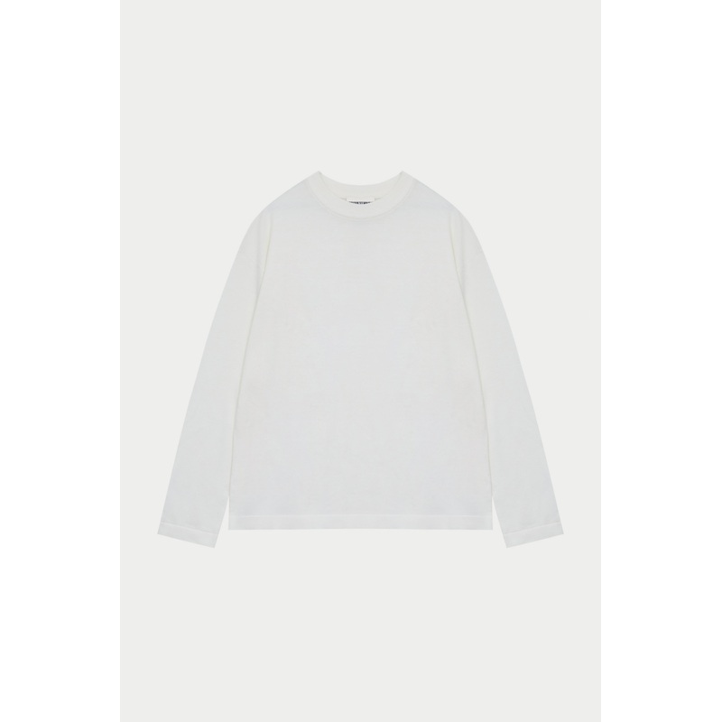 FINE GAUGE KNIT LONG SLEEVE T-SHIRT – OFF WHITE
