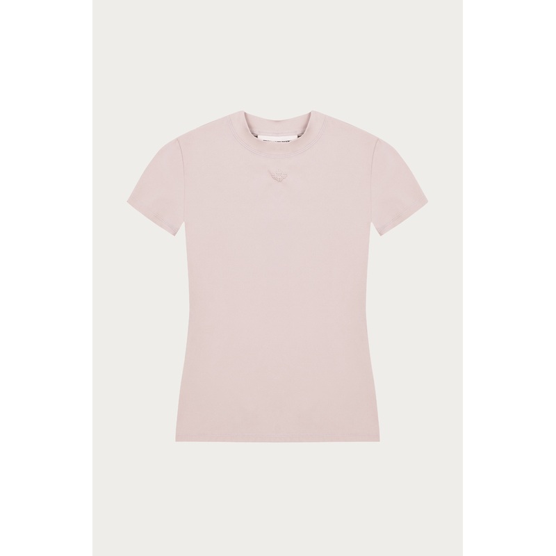 SCULPTING STRETCH EMBLEM BABY TEE – PINK