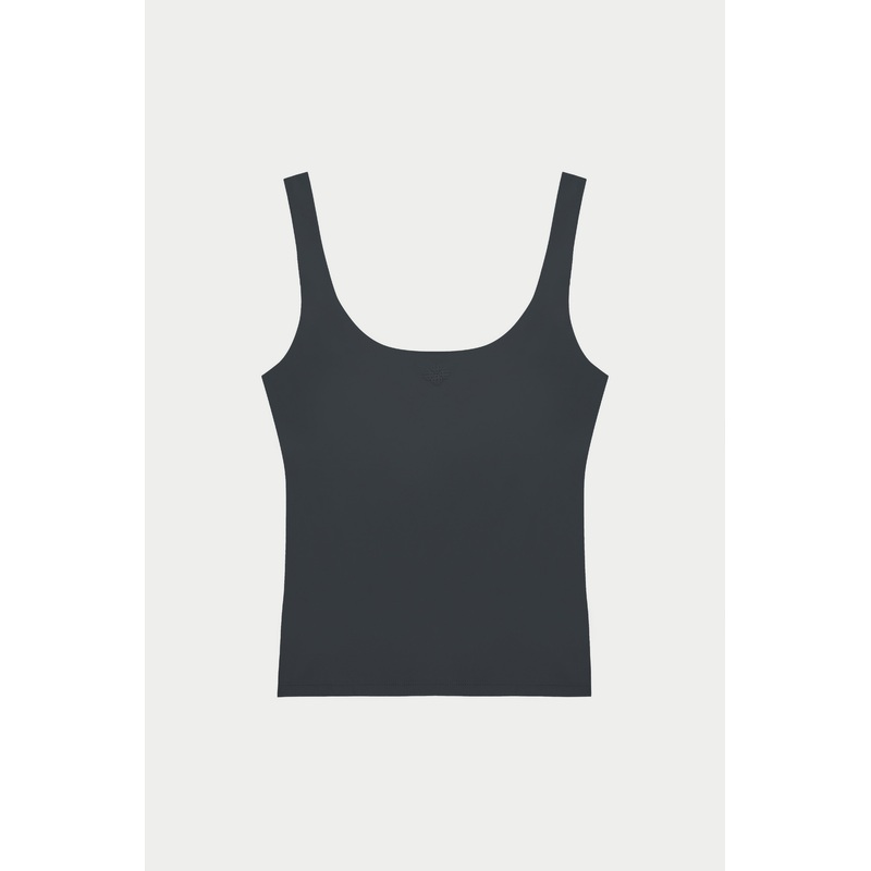 SCULPTING STRETCH SCOOP NECK SPORTS TOP – MIDNIGHT GREY