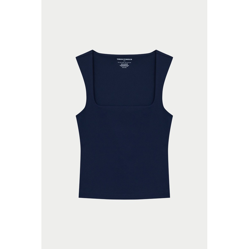 SCULPTING STRETCH SCOOP NECK TOP – DARK NAVY