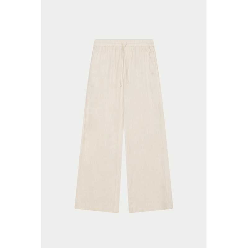 TEXTURED WOVEN TROUSERS – BEIGE