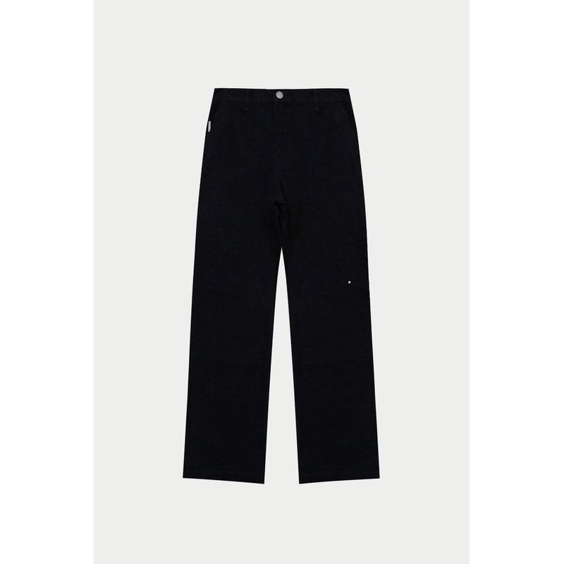 TWILL DOUBLE PATCH TROUSER – WASHED BLACK