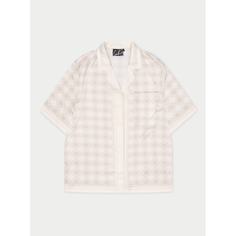 EMBLEM PRINT SHIRT – BEIGE|UK4|UK6|UK8|UK10|UK12|UK14|UK16|UK18