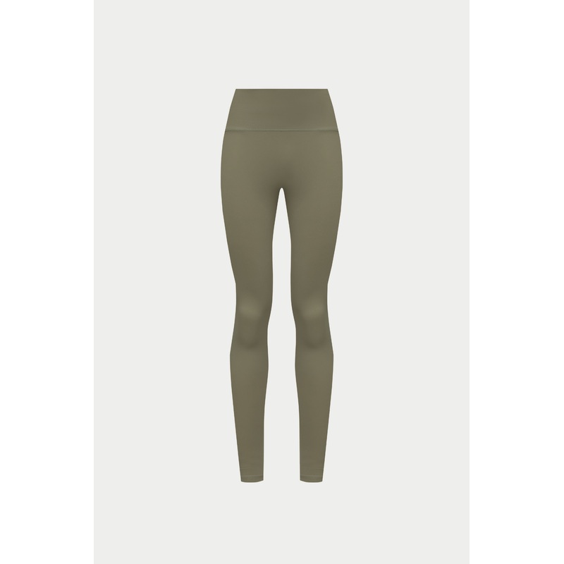 EMBLEM SCULPTING STRETCH LEGGINGS – KHAKI