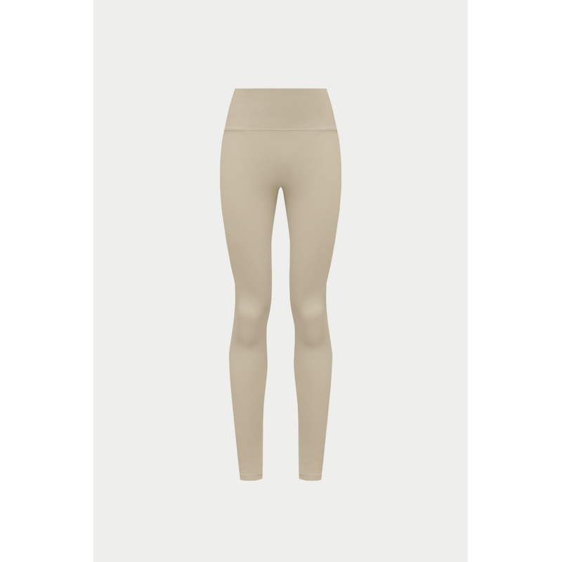 EMBLEM STRETCH SCULPTING LEGGINGS – BEIGE