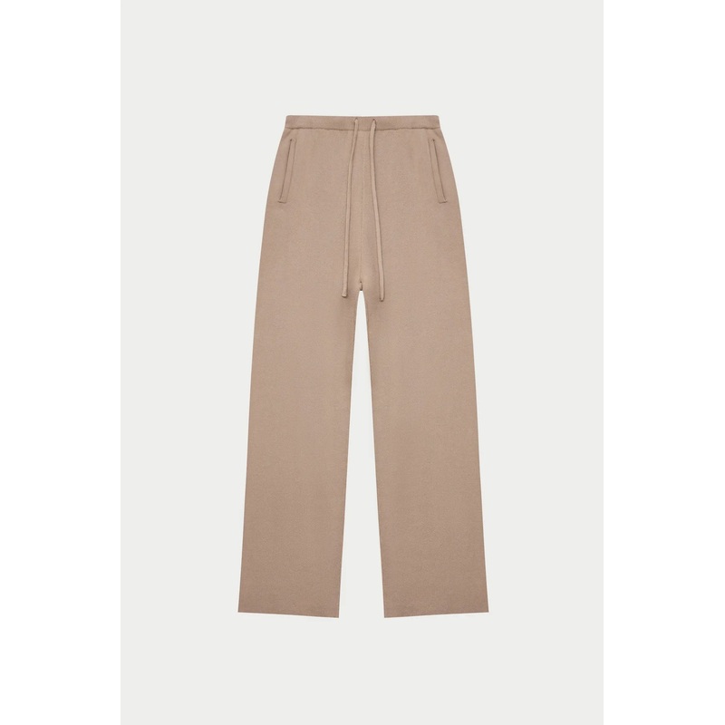 KNITTED RELAXED JOGGERS – BEIGE