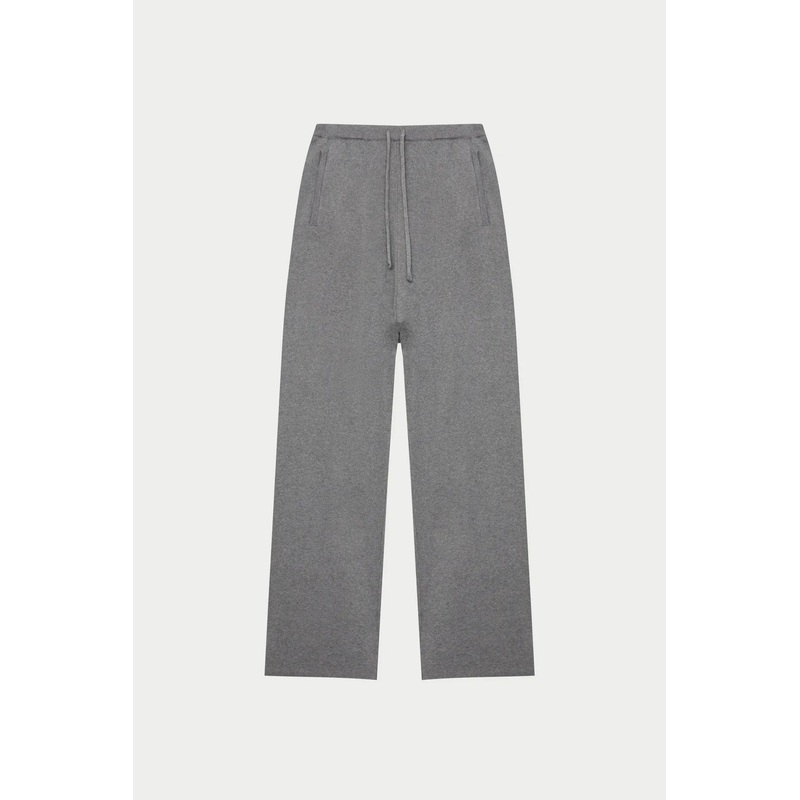 KNITTED RELAXED JOGGERS – GREY MARL