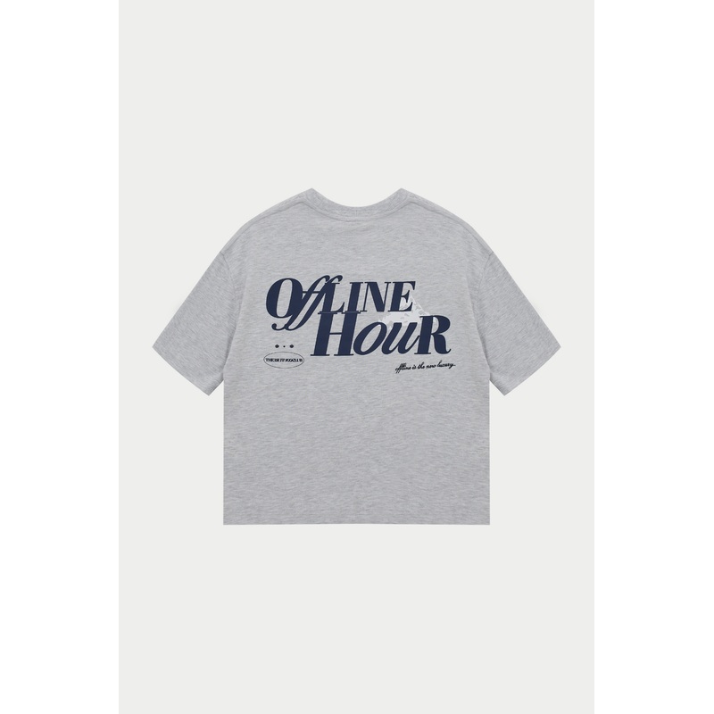 OFFLINE HOUR T-SHIRT – GREY MARL