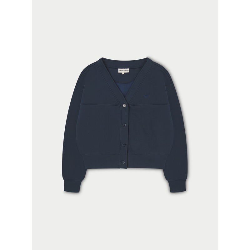 OVERSIZED JERSEY CARDIGAN – NAVY