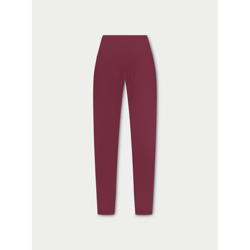 SCULPTING STRETCH EMBLEM LEGGINGS – BURGUNDY
