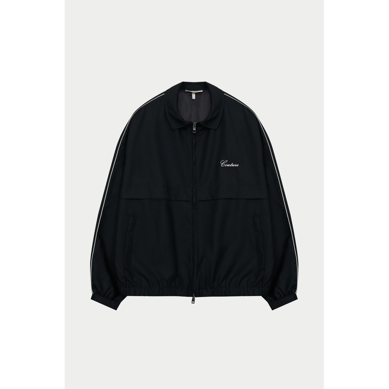 SMART PIPED TRACK JACKET – BLACK